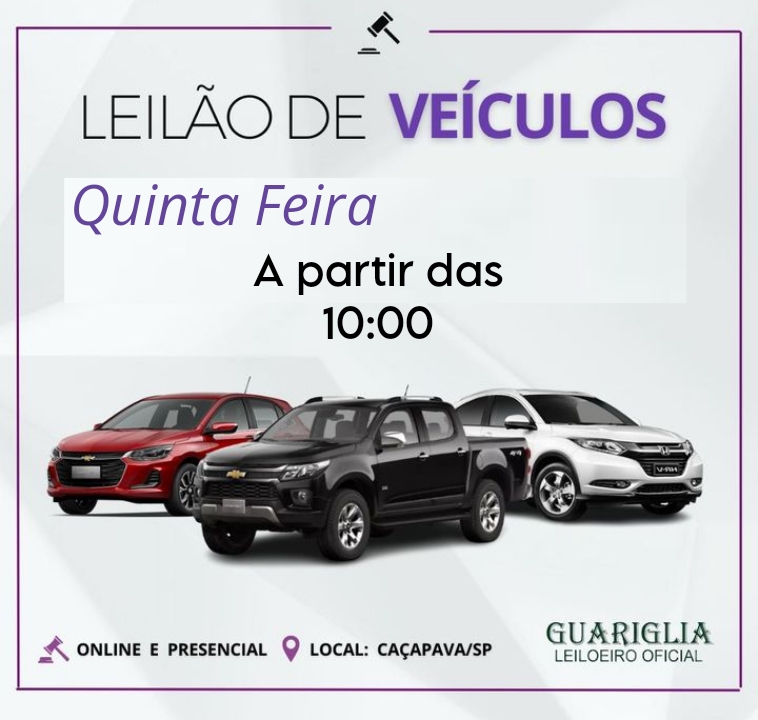 Leilão de Veículos Recuperados de Financiamento Encerramento Dia 16/04/2026