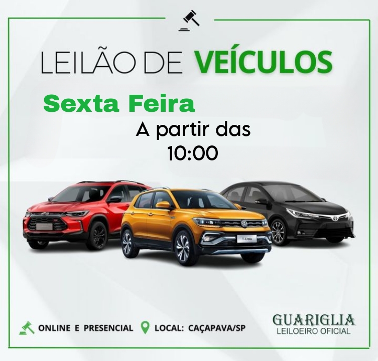 Leilão de Veículos Recuperados de Financiamento Encerramento Dia 17/04/2026